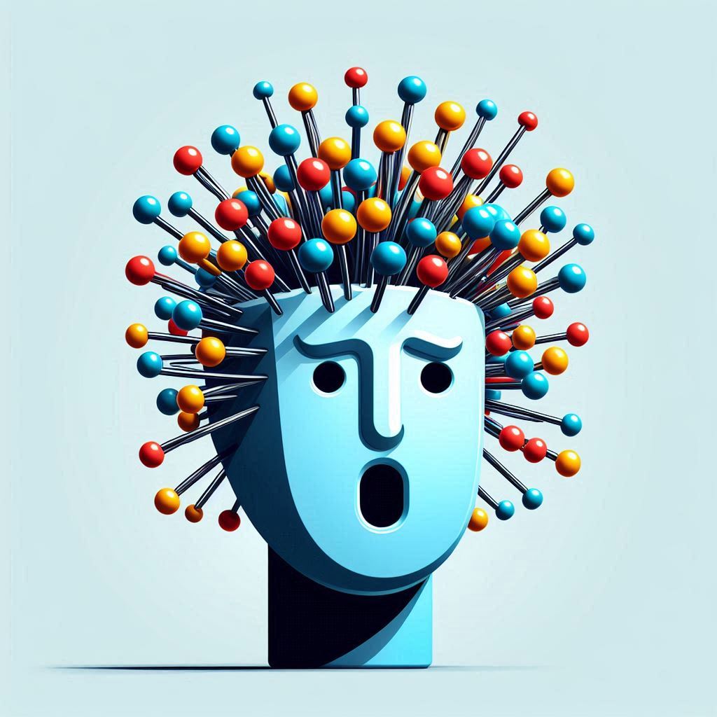 Rappresentazione stilizzata della sensazione di ansia