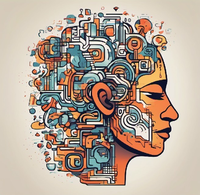 Rappresentazione stilizzata di un paziente affetto da depressione